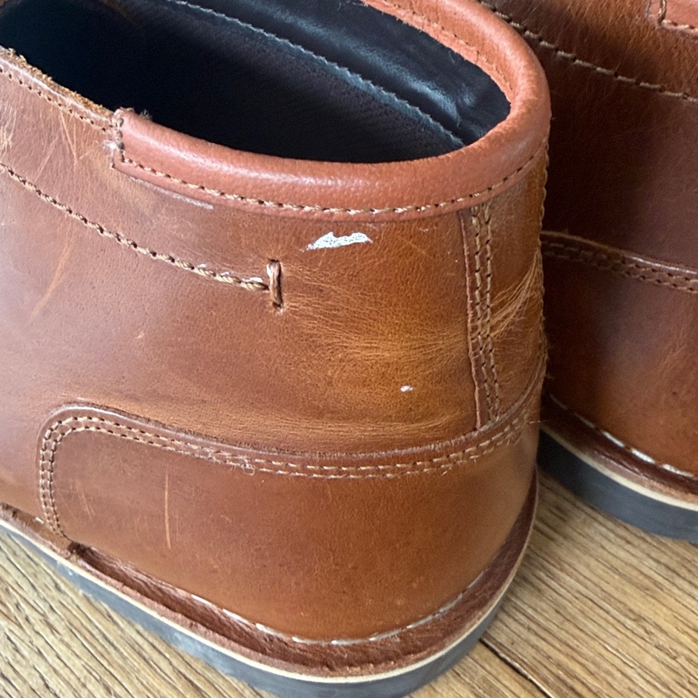 Steve Madden mens Hestonn Chukka lace up leather ankle shoe boot size 16 camel - Picture 7 of 7
